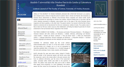 Desktop Screenshot of analeromana.uoradea.ro