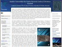 Tablet Screenshot of analeromana.uoradea.ro